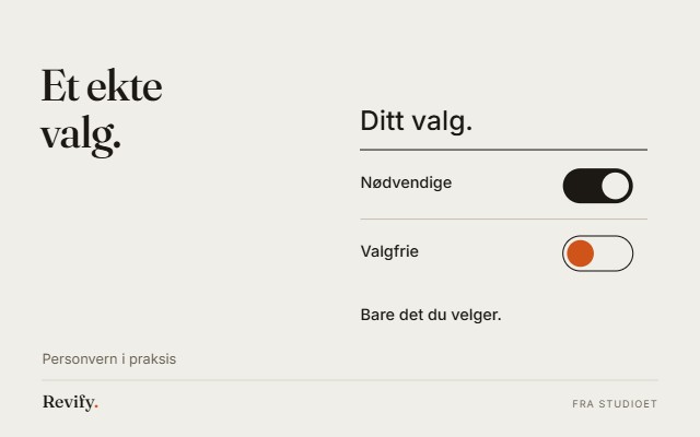 Et ekte valg. Personvern i praksis.