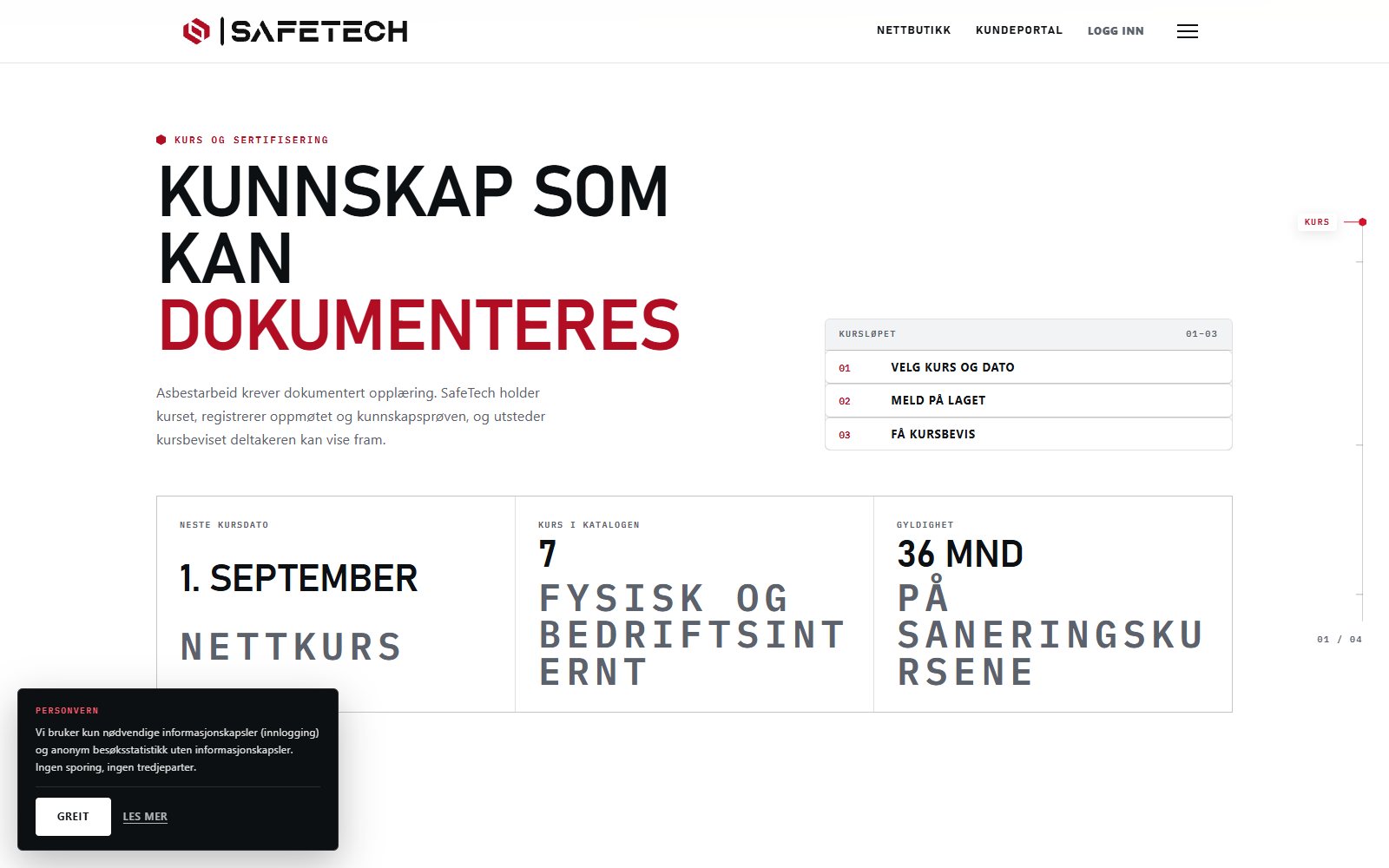 SafeTech – kurskatalogen