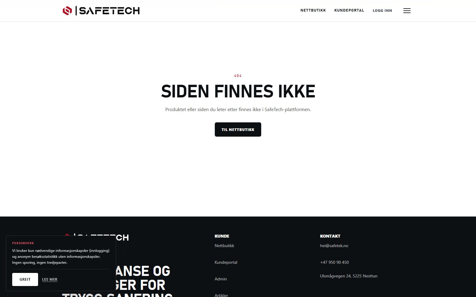 SafeTech – tjenestesidene