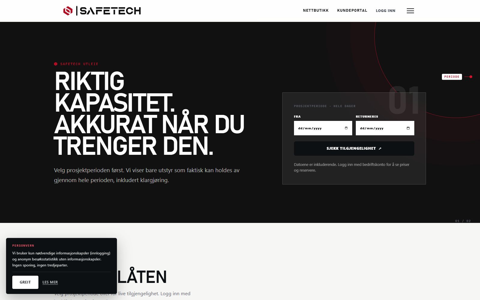 SafeTech – utleie av utstyr